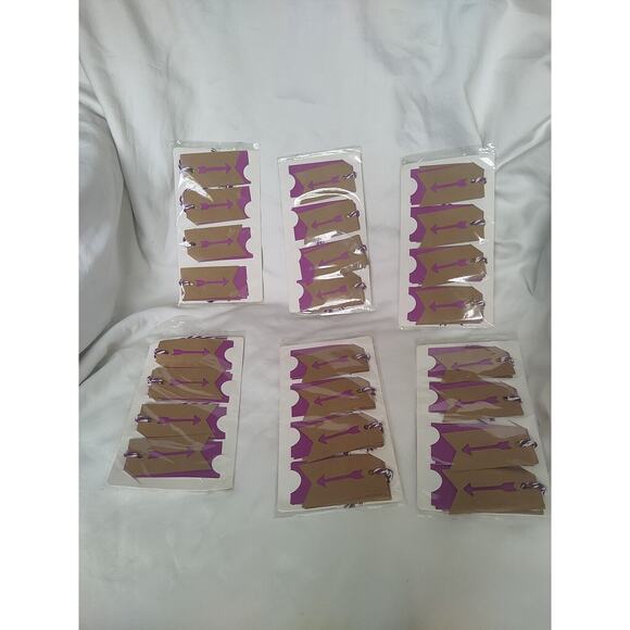 Craft Smart Arrow Tags Paper Craft Gifts Scrapbooking Purple Pink Blue - Picture 2 of 8